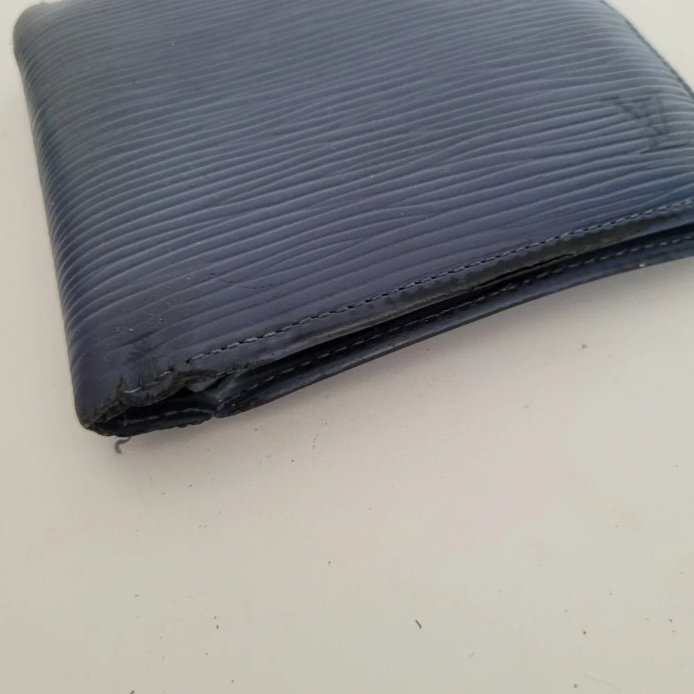 Louis Vuitton Blue Epi Leather Marco Bifold Wallet Coin Pocket SP0065 France